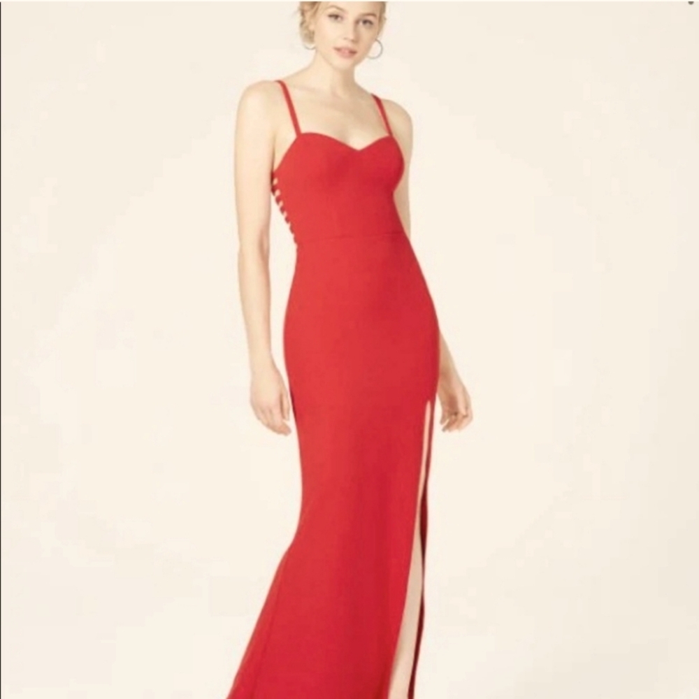 👗 CITY STUDIO RED SLEEVELESS SWEETHEART FORMAL GOWN 👗